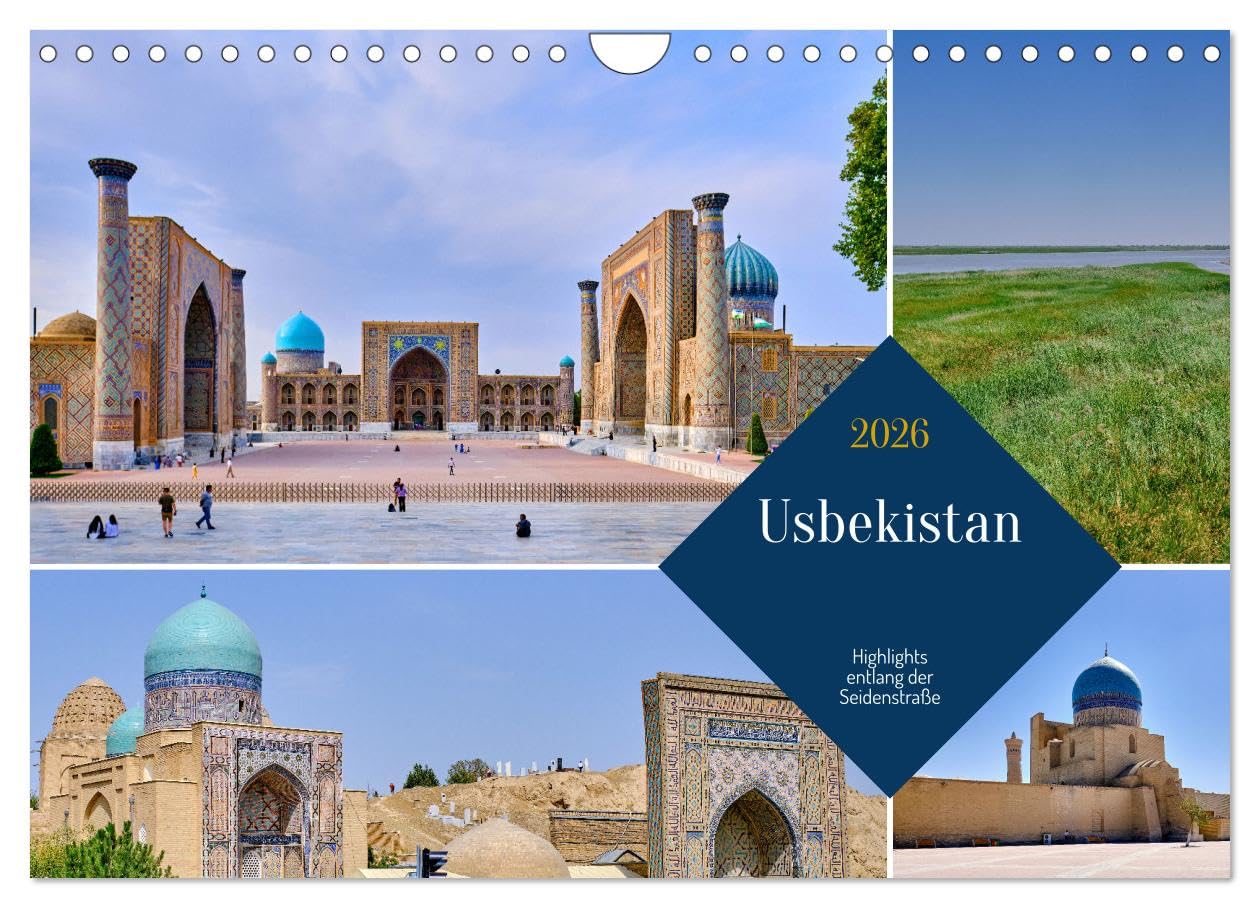 Zentralasien - Entlang der alten Seidenstraße (Wandkalender 2026 DIN A4 quer), CALVENDO Monatskalender Leisure, Home & Garden