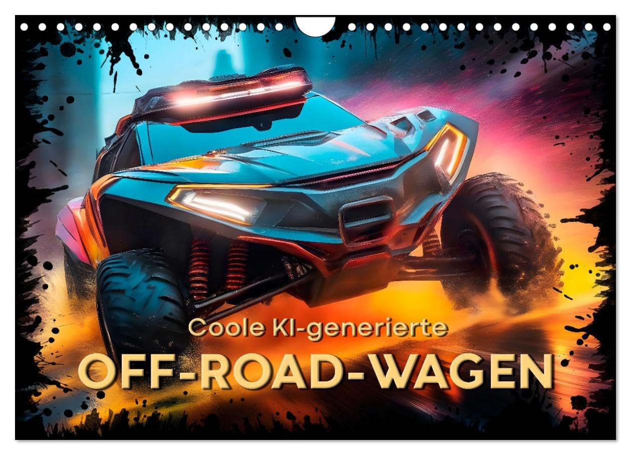 Coole KI-generierte OFF-ROAD-WAGEN (Wandkalender 2026 DIN A4 quer), CALVENDO Monatskalender Leisure, Home & Garden