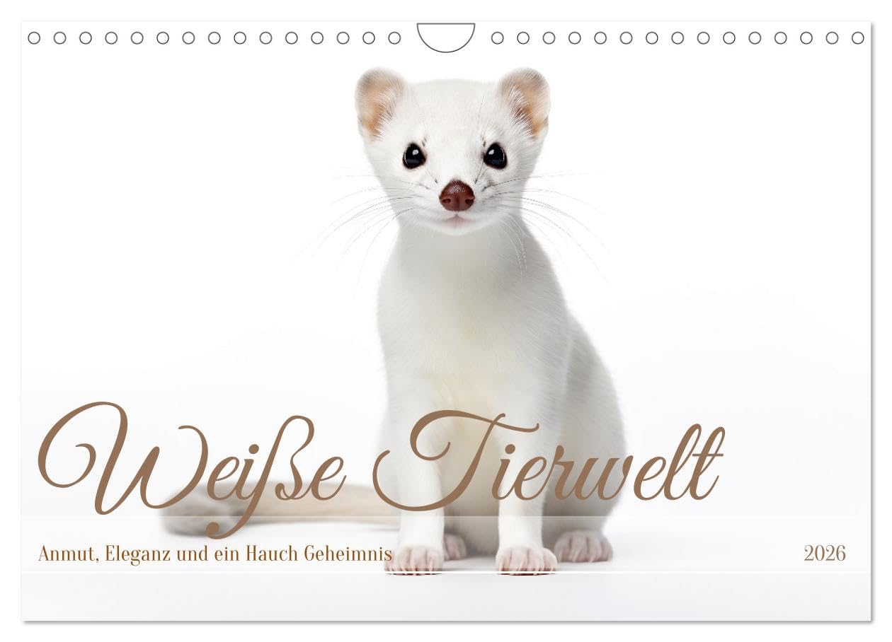Weiße Tierwelt (Wandkalender 2026 DIN A4 quer), CALVENDO Monatskalender Natural Sciences