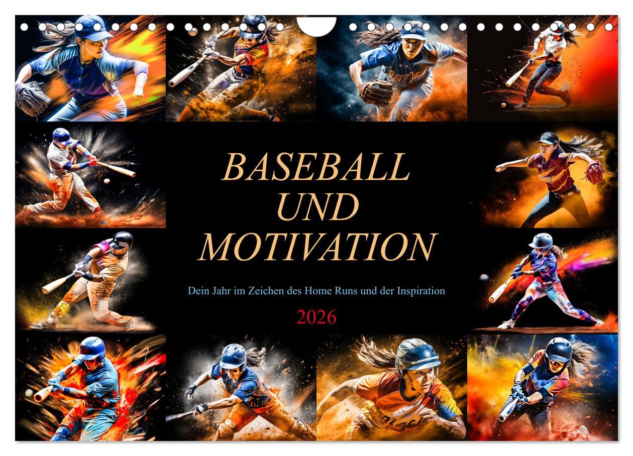 Baseball und Motivation (Wandkalender 2026 DIN A4 quer), CALVENDO Monatskalender Lifestyle