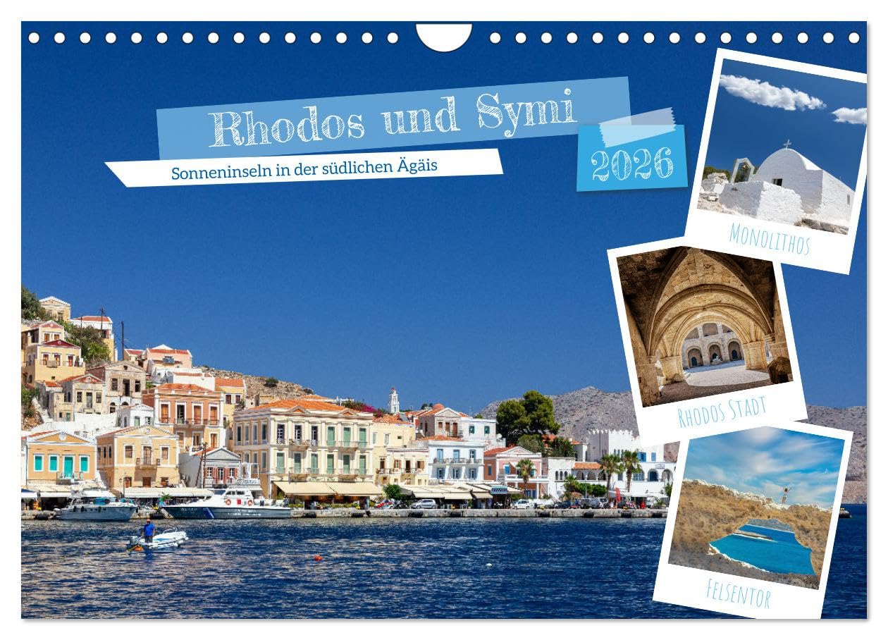 Rhodos und Symi (Wandkalender 2026 DIN A4 quer), CALVENDO Monatskalender Leisure, Home & Garden
