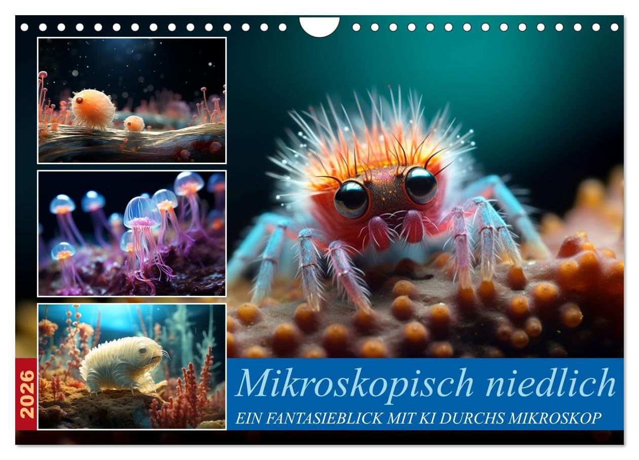 Mikroskopisch niedlich (Wandkalender 2026 DIN A4 quer), CALVENDO Monatskalender Business & Technology