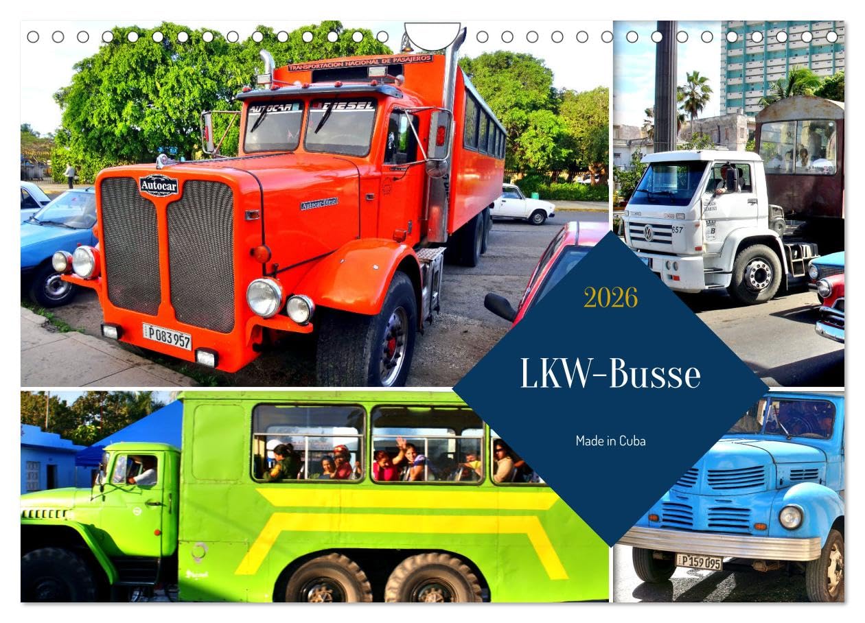 LKW-Busse - Made in Cuba (Wandkalender 2026 DIN A4 quer), CALVENDO Monatskalender Books