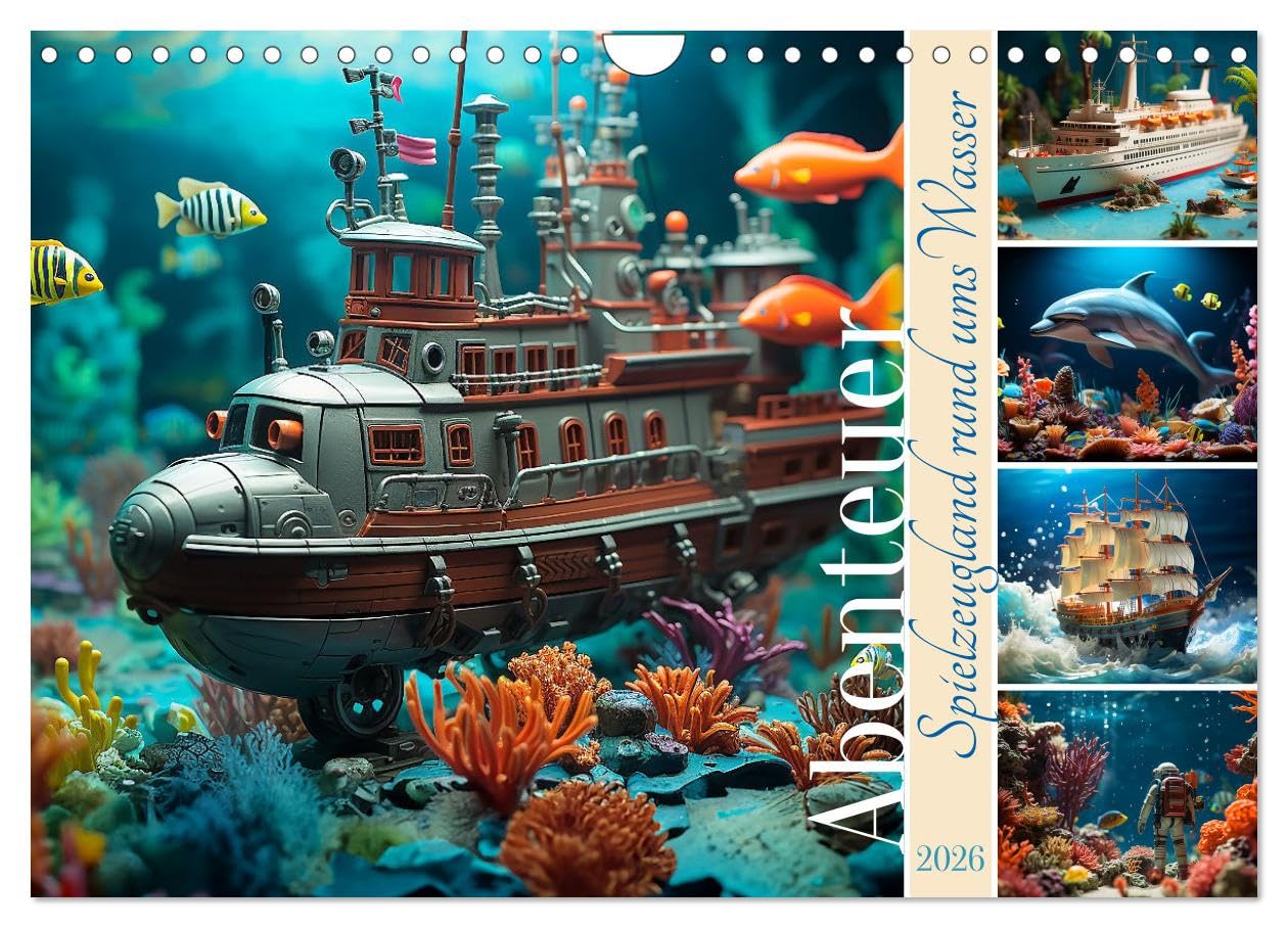 Abenteuer Spielzeugland rund ums Wasser (Wandkalender 2026 DIN A4 quer), CALVENDO Monatskalender Film, Art & Culture