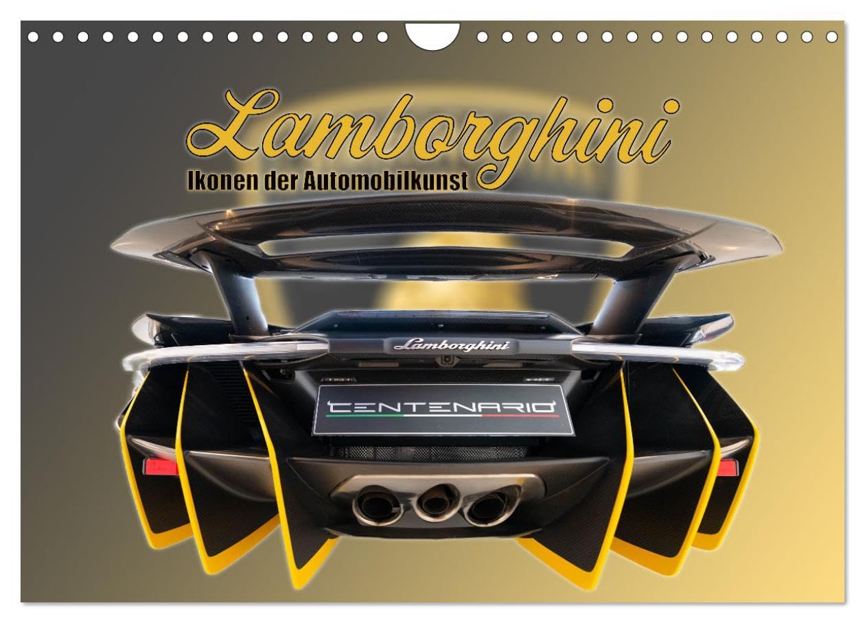 Ikonen der Automobilkunst (Wandkalender 2026 DIN A4 quer), CALVENDO Monatskalender: Sechs Ikonen aus dem Hause Lamborghini (CALVENDO Technologie) Calendars