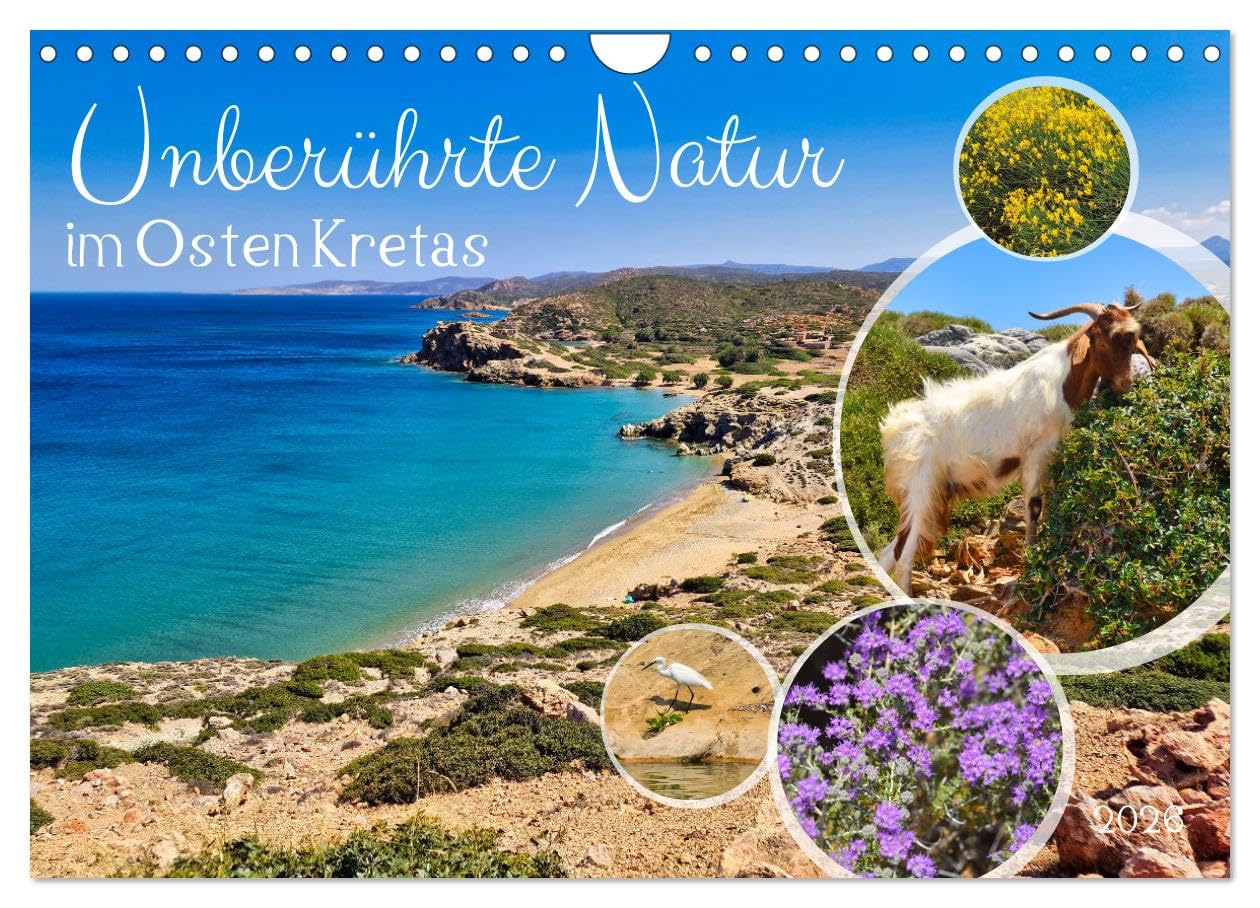 Unberührte Natur im Osten Kretas (Wandkalender 2026 DIN A4 quer), CALVENDO Monatskalender Leisure, Home & Garden