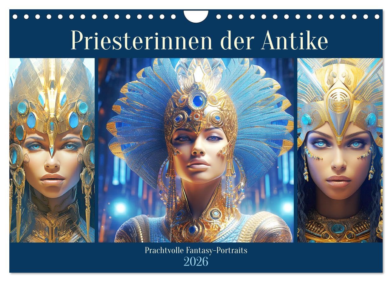 Priesterinnen der Antike. Prachtvolle Fantasy-Portraits (Wandkalender 2026 DIN A4 quer), CALVENDO Monatskalender: Die schönen Äonen der Macht book