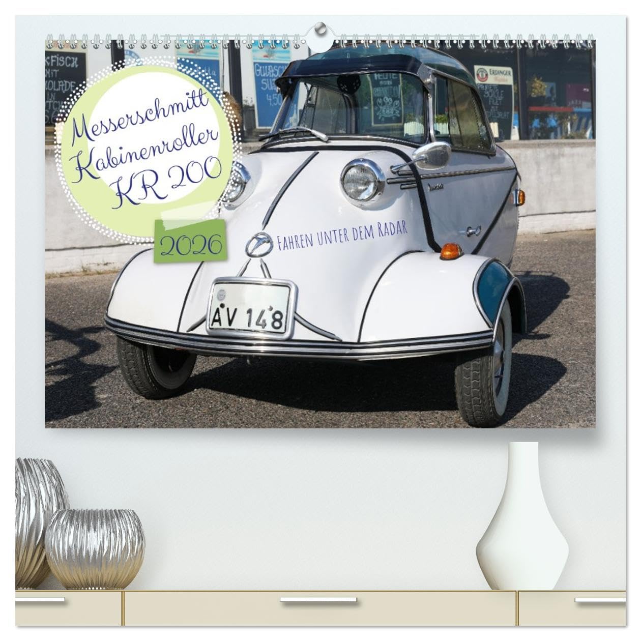 Messerschmitt Kabinenroller KR 200 Fahren unter dem Radar (hochwertiger Premium Wandkalender 2026 DIN A2 quer), Kunstdruck in Hochglanz: Der ... dem Sie garantiert unter dem Radar fahren! book