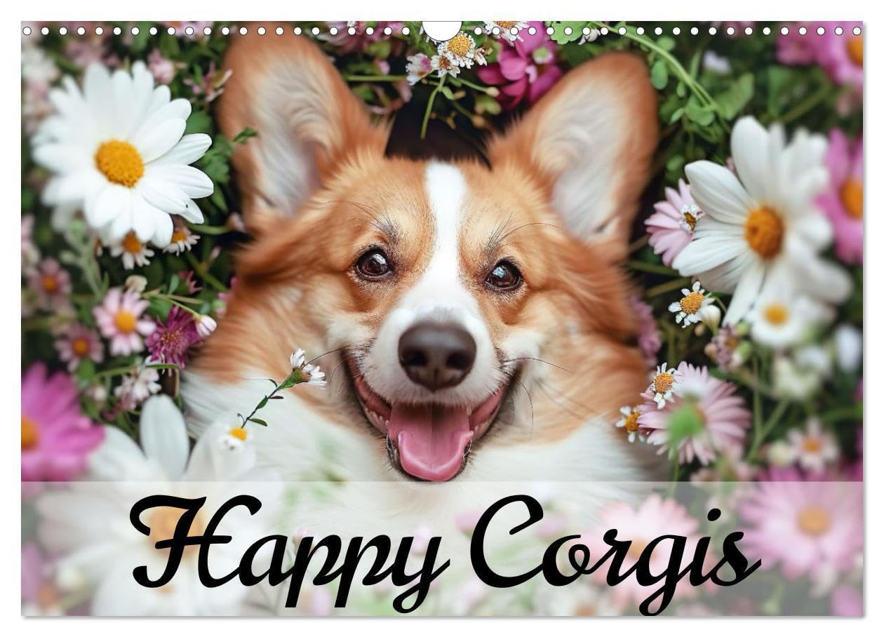 Happy Corgis (Wandkalender 2026 DIN A3 quer), CALVENDO Monatskalender: Ein Jahr voller niedlicher Corgi-Momente (CALVENDO Tiere) Living & Furnishing