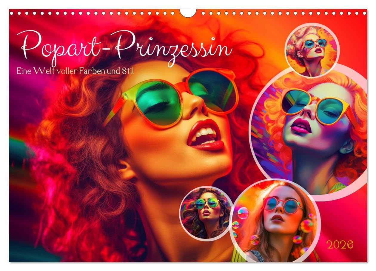 Popart Prinzessin (Wandkalender 2026 DIN A3 quer), CALVENDO Monatskalender: Die Popart-Prinzessin ist eine lebendige und dynamische Muse der modernen Kunst. (CALVENDO Menschen) Social Sciences