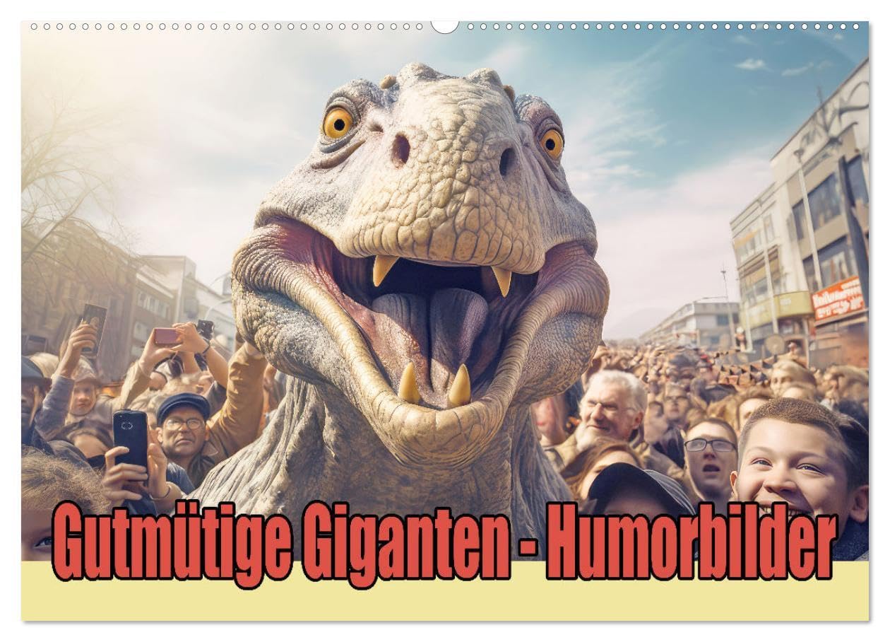 Gutmütige Giganten – Humorbilder (Wandkalender 2026 DIN A2 quer), CALVENDO Monatskalender: Kolosse in jubelnden Menschenmassen (CALVENDO Spass) Natural Sciences