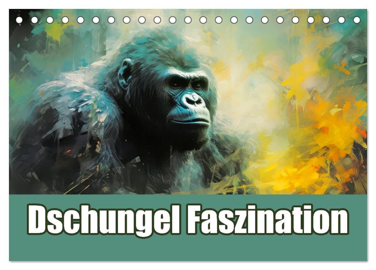Dschungel Faszination (Tischkalender 2026 DIN A5 quer), CALVENDO Monatskalender: Dschungeltiere in kunstvollen Bildern (CALVENDO Tiere) Natural Sciences