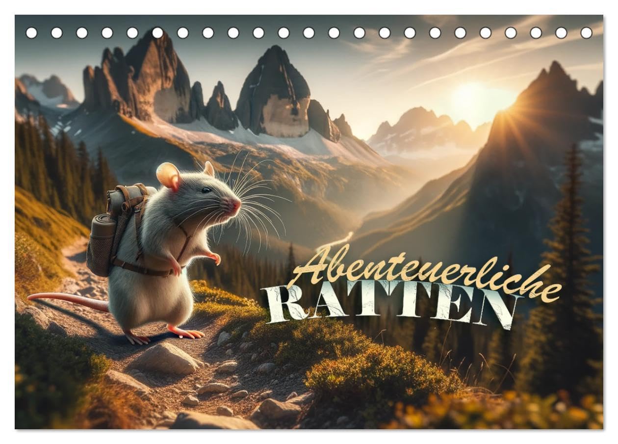 Abenteuerliche Ratten (Tischkalender 2026 DIN A5 quer), CALVENDO Monatskalender: Jeden Monat KI-generierte Ratten in abenteuerlichen Szenen (CALVENDO Tiere) Natural Sciences