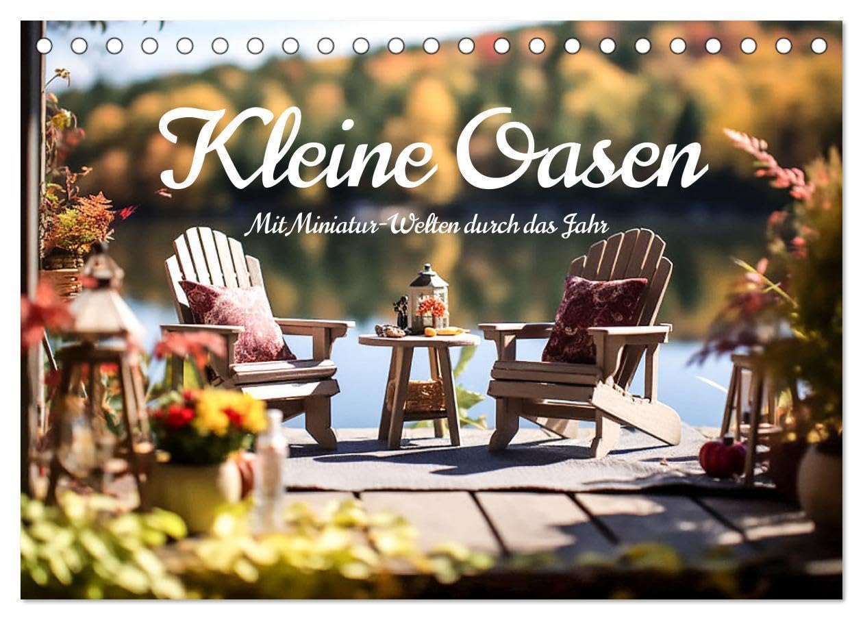 Kleine Oasen (Tischkalender 2026 DIN A5 quer), CALVENDO Monatskalender: Mit Miniatur-Welten durch das Jahr. (CALVENDO Orte) Leisure, Home & Garden