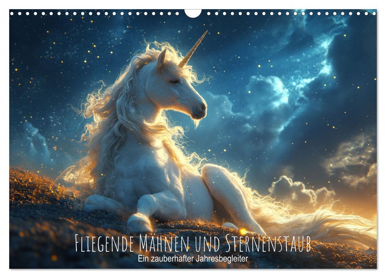 Fliegende Mähnen und Sternenstaub - Ein zauberhafter Jahresbegleiter (Wandkalender 2026 DIN A3 quer), CALVENDO Monatskalender: Einhorn-Magie im ... Bildern einfängt. (CALVENDO Glaube) Health, Nutrition & Fitness