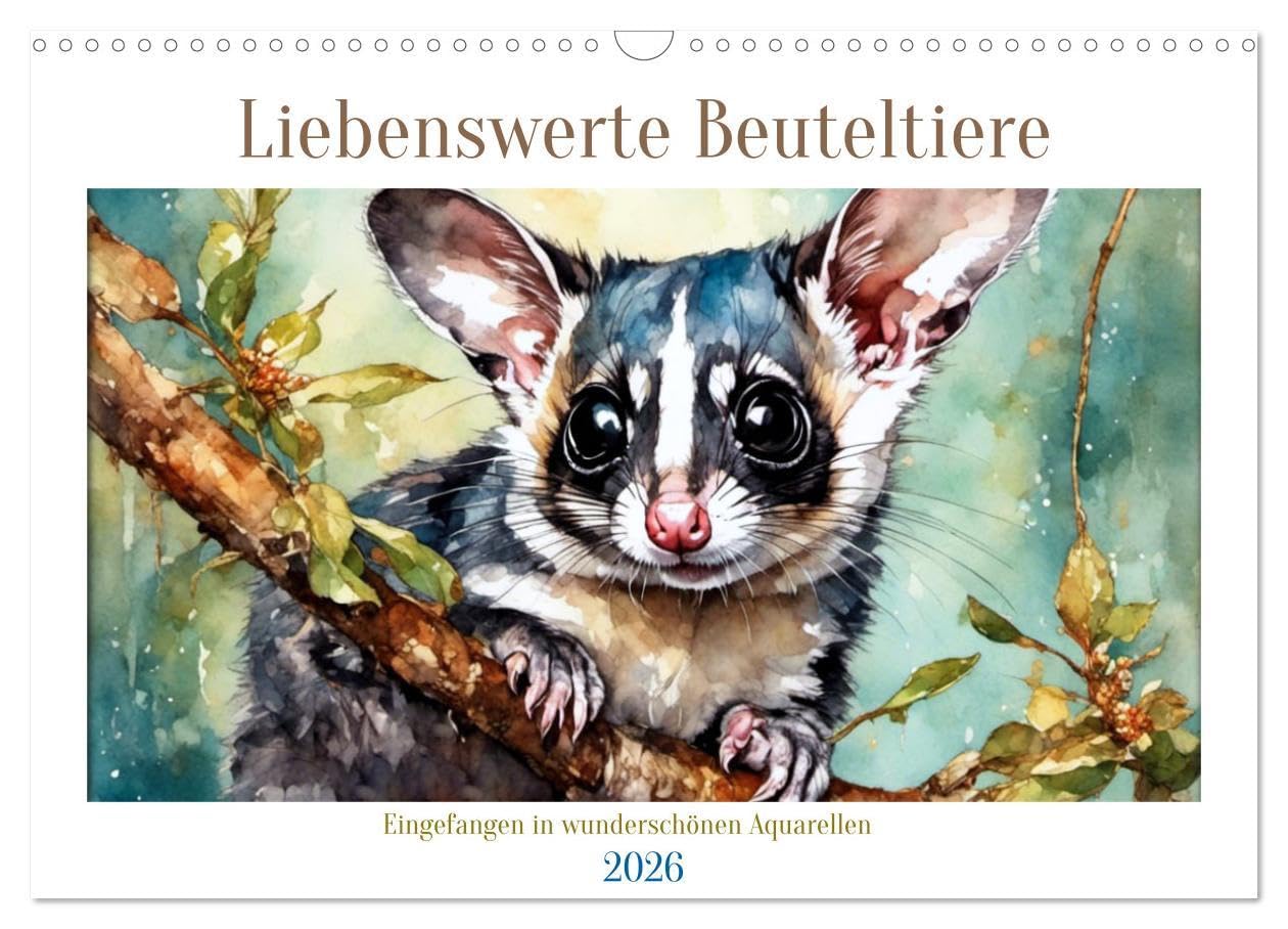 Liebenswerte Beuteltiere (Wandkalender 2026 DIN A3 quer), CALVENDO Monatskalender: Ein wunderschöner Kalender mit ungewöhnlichen Tieren (CALVENDO Tiere) Living & Furnishing