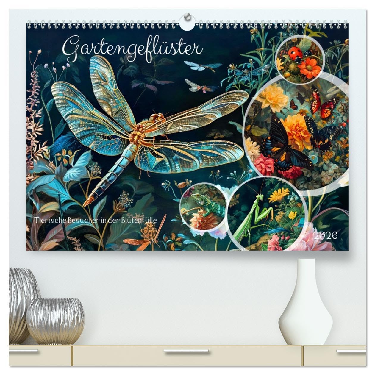Gartengeflüster - Tierische Besucher in der Blütenfülle (hochwertiger Premium Wandkalender 2026 DIN A2 quer), Kunstdruck in Hochglanz: Floraler ... kleinen Begleiter im Garten (CALVENDO Natur) Social Sciences