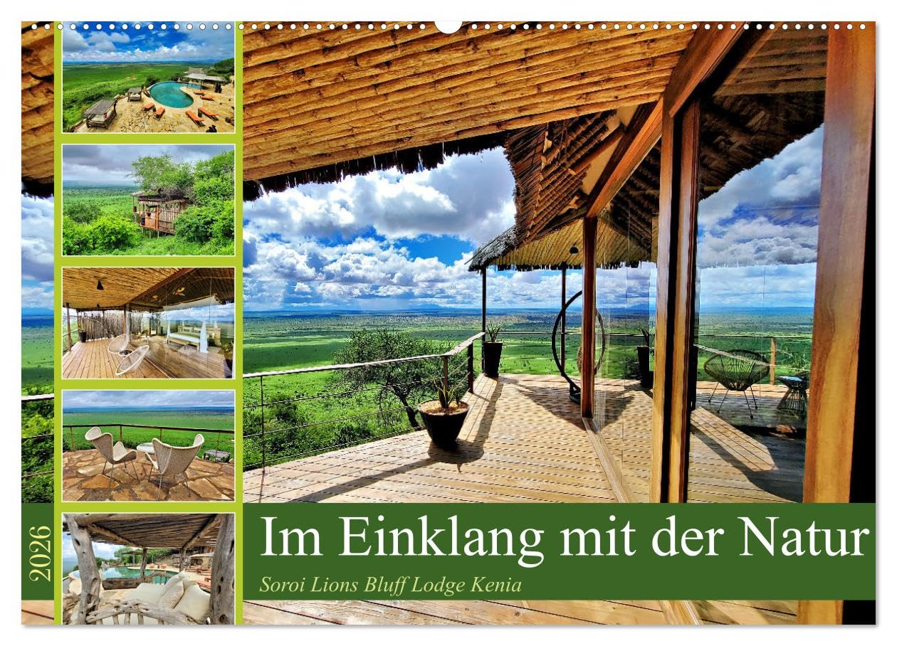 Im Einklang mit der Natur - Soroi Lions Bluff Lodge Kenia (Wandkalender 2026 DIN A2 quer), CALVENDO Monatskalender Film, Art & Culture