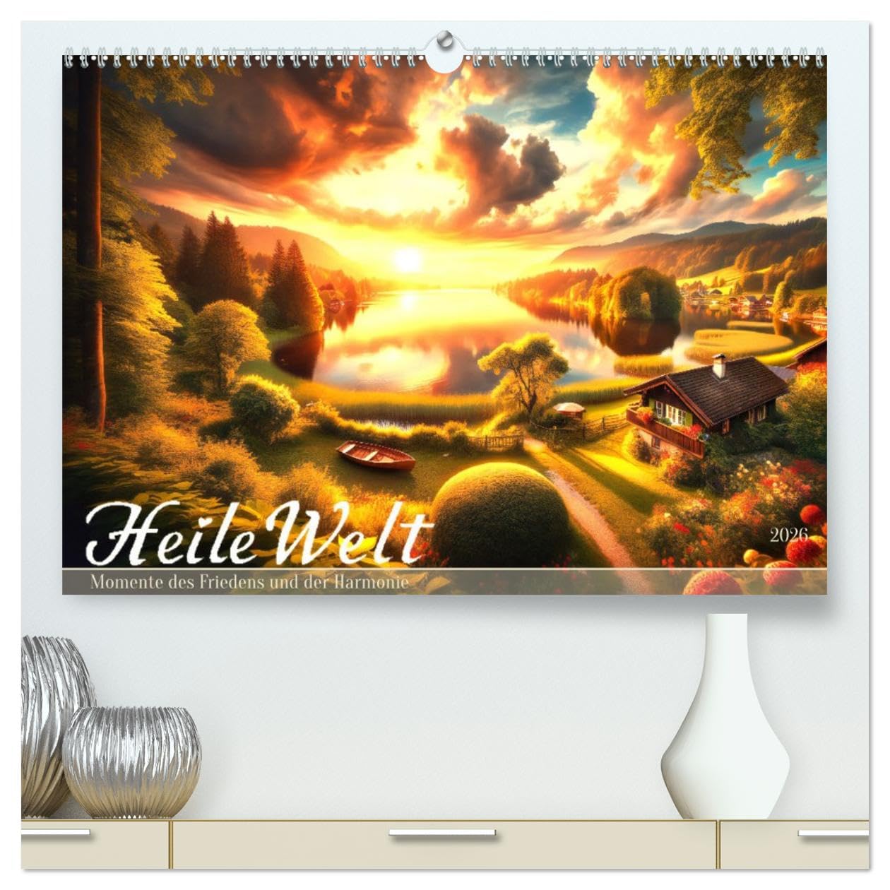 Heile Welt - Momente des Friedens und der Harmonie (hochwertiger Premium Wandkalender 2026 DIN A2 quer), Kunstdruck in Hochglanz Lifestyle