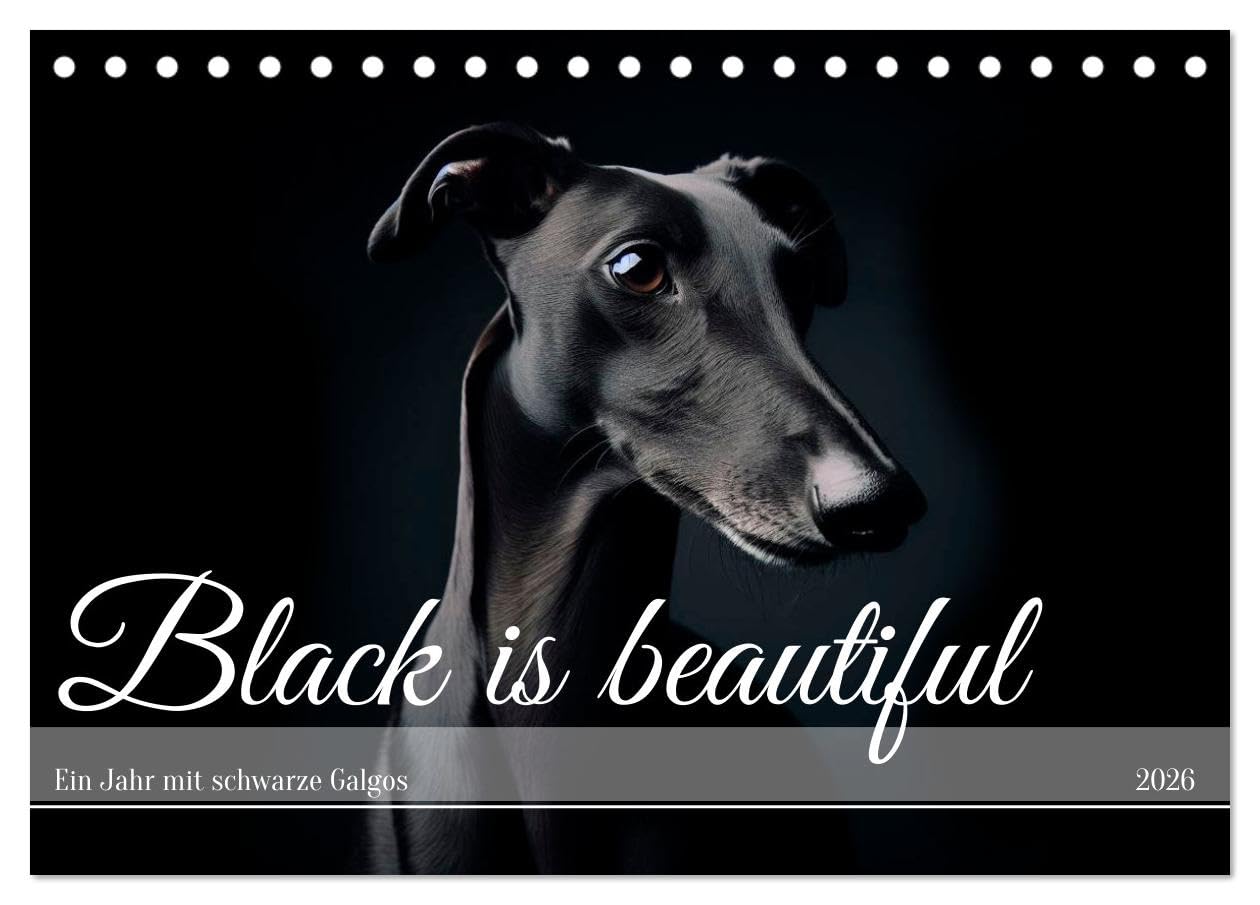 Black is beautiful (Tischkalender 2026 DIN A5 quer), CALVENDO Monatskalender Natural Sciences