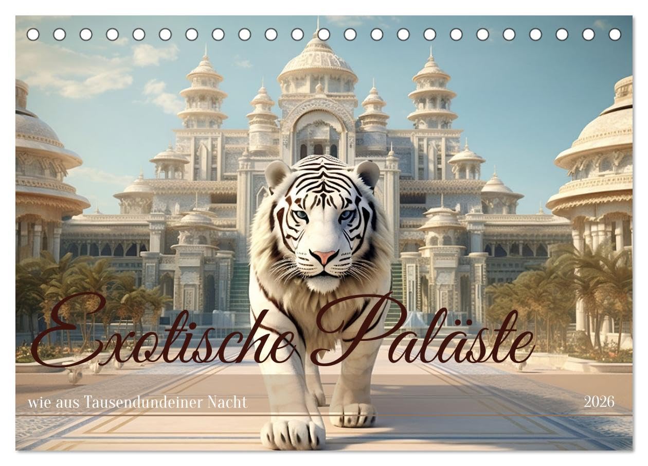 Exotische Paläste (Tischkalender 2026 DIN A5 quer), CALVENDO Monatskalender Film, Art & Culture