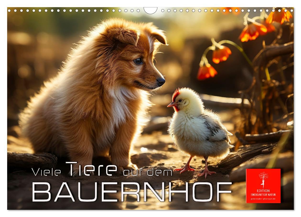 Viele Tiere auf dem Bauernhof (Wandkalender 2026 DIN A3 quer), CALVENDO Monatskalender Living & Furnishing
