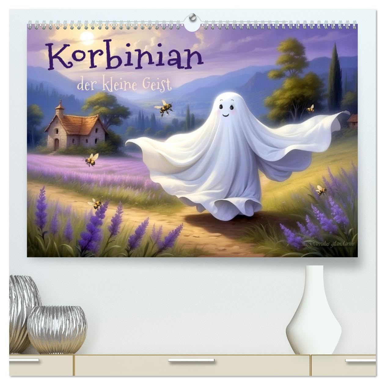 Korbinian, der kleine Geist (hochwertiger Premium Wandkalender 2026 DIN A2 quer), Kunstdruck in Hochglanz Leisure, Home & Garden