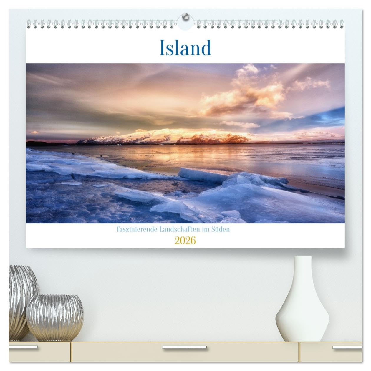 Island - faszinierende Landschaften im Süden (hochwertiger Premium Wandkalender 2026 DIN A2 quer), Kunstdruck in Hochglanz Leisure, Home & Garden