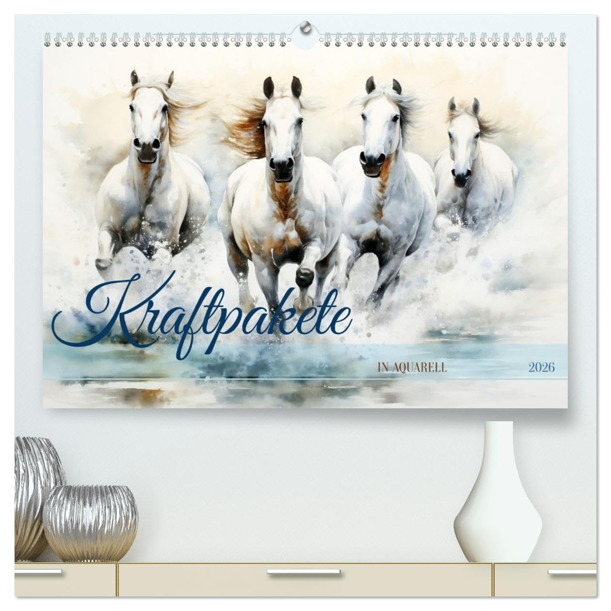 Kraftpakete in Aquarell (hochwertiger Premium Wandkalender 2026 DIN A2 quer), Kunstdruck in Hochglanz Hobbies & Crafts