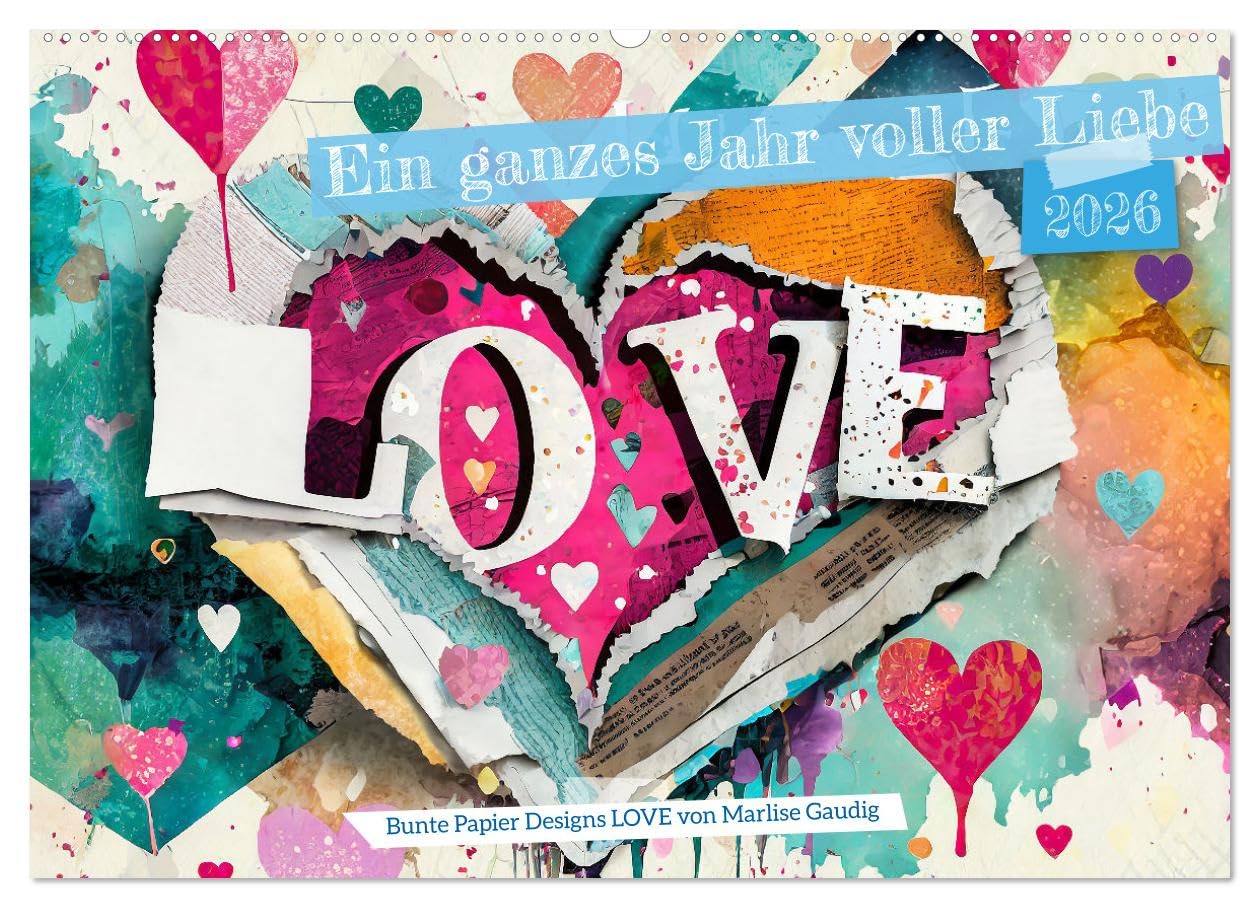 Ein ganzes Jahr voller Liebe (Wandkalender 2026 DIN A2 quer), CALVENDO Monatskalender Film, Art & Culture