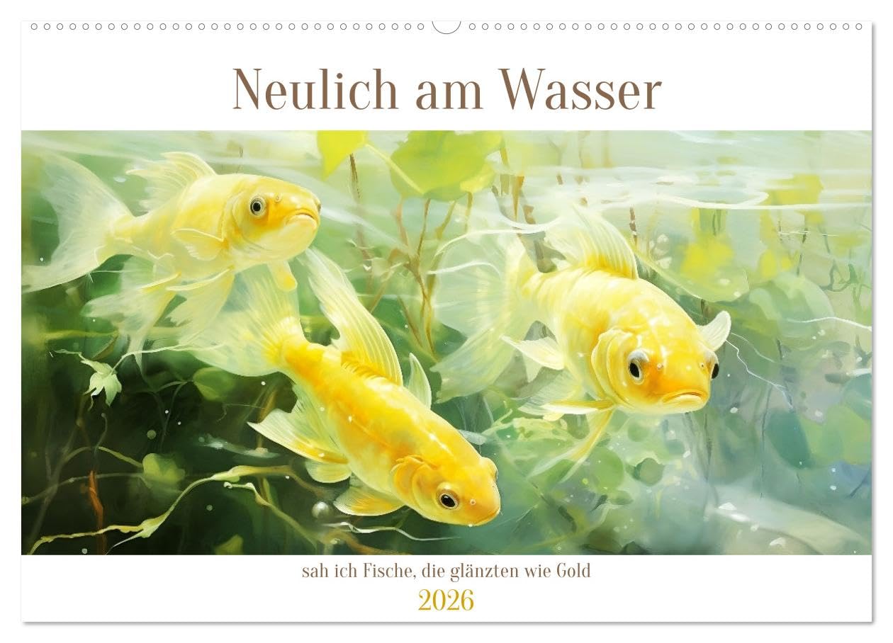 Neulich am Wasser (Wandkalender 2026 DIN A2 quer), CALVENDO Monatskalender Film, Art & Culture