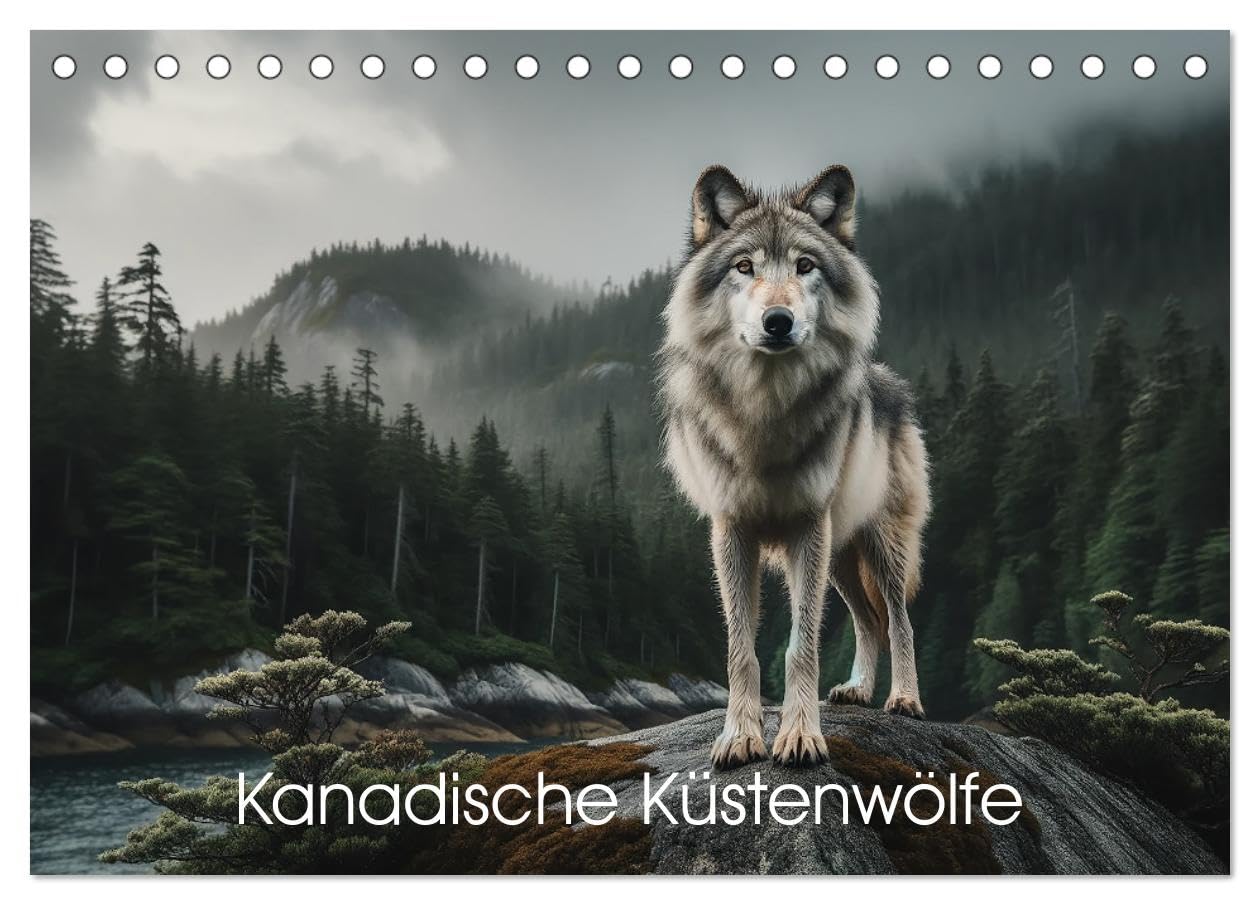 Kanadische Küstenwölfe (Tischkalender 2026 DIN A5 quer), CALVENDO Monatskalender Natural Sciences