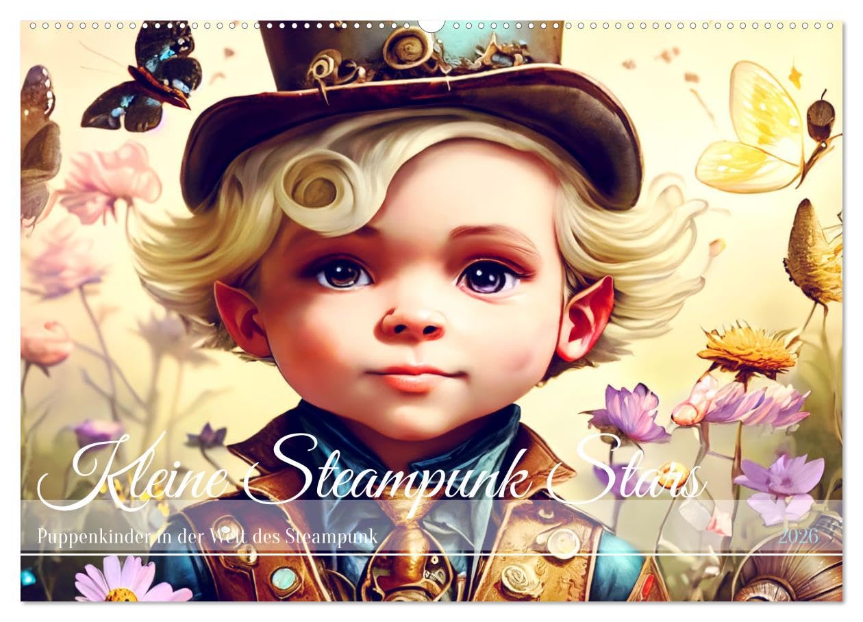 Kleine Steampunk Stars (Wandkalender 2026 DIN A2 quer), CALVENDO Monatskalender Film, Art & Culture