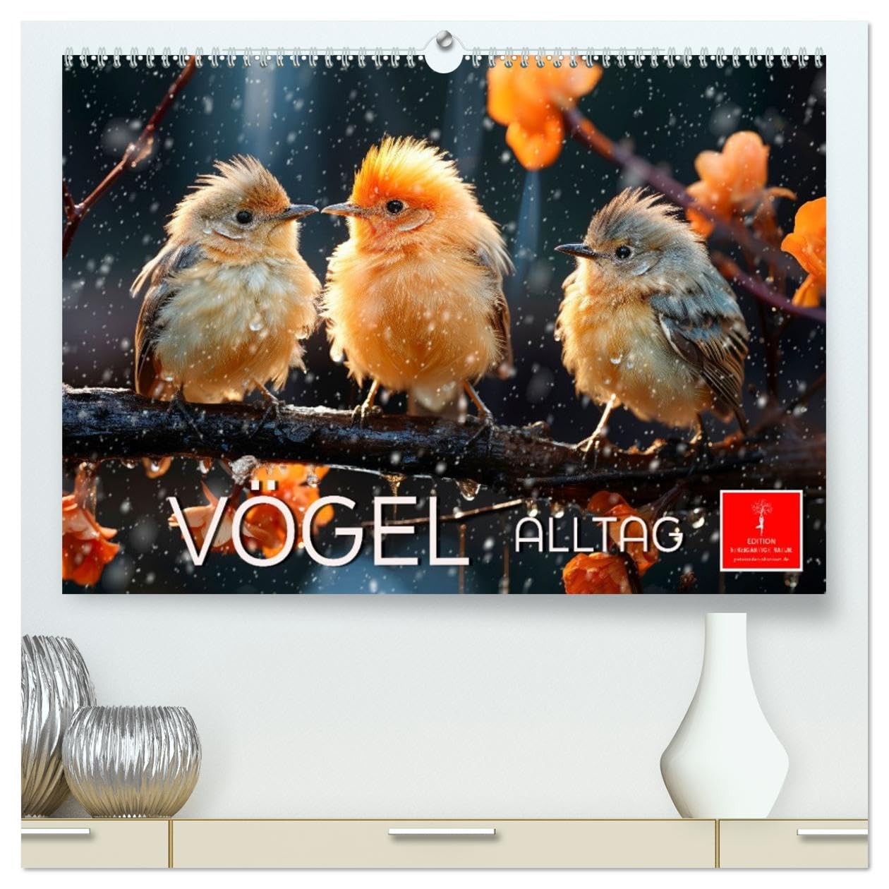 Vögel Alltag (hochwertiger Premium Wandkalender 2026 DIN A2 quer), Kunstdruck in Hochglanz Living & Furnishing