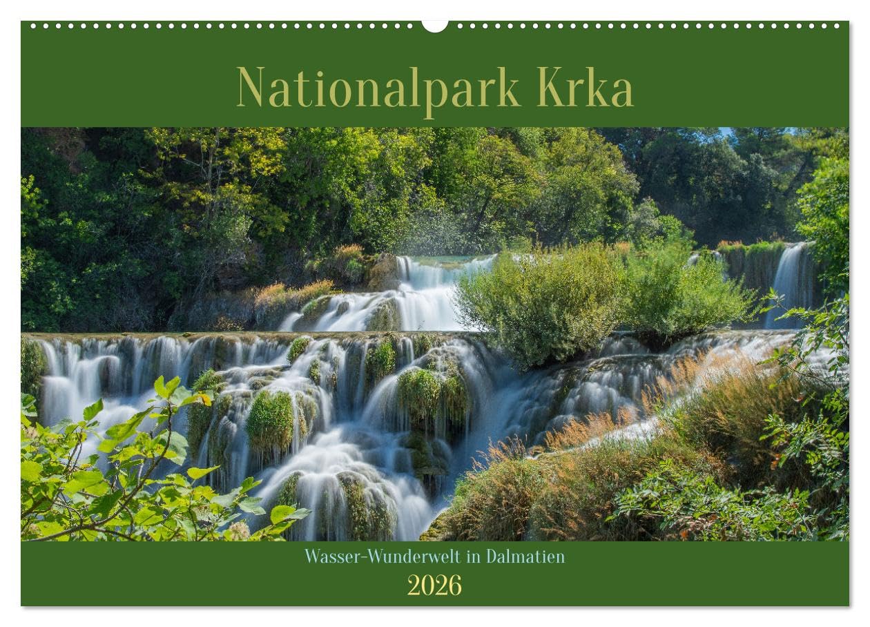 Nationalpark Krka - Wasser-Wunderwelt in Dalmatien (Wandkalender 2026 DIN A2 quer), CALVENDO Monatskalender Social Sciences