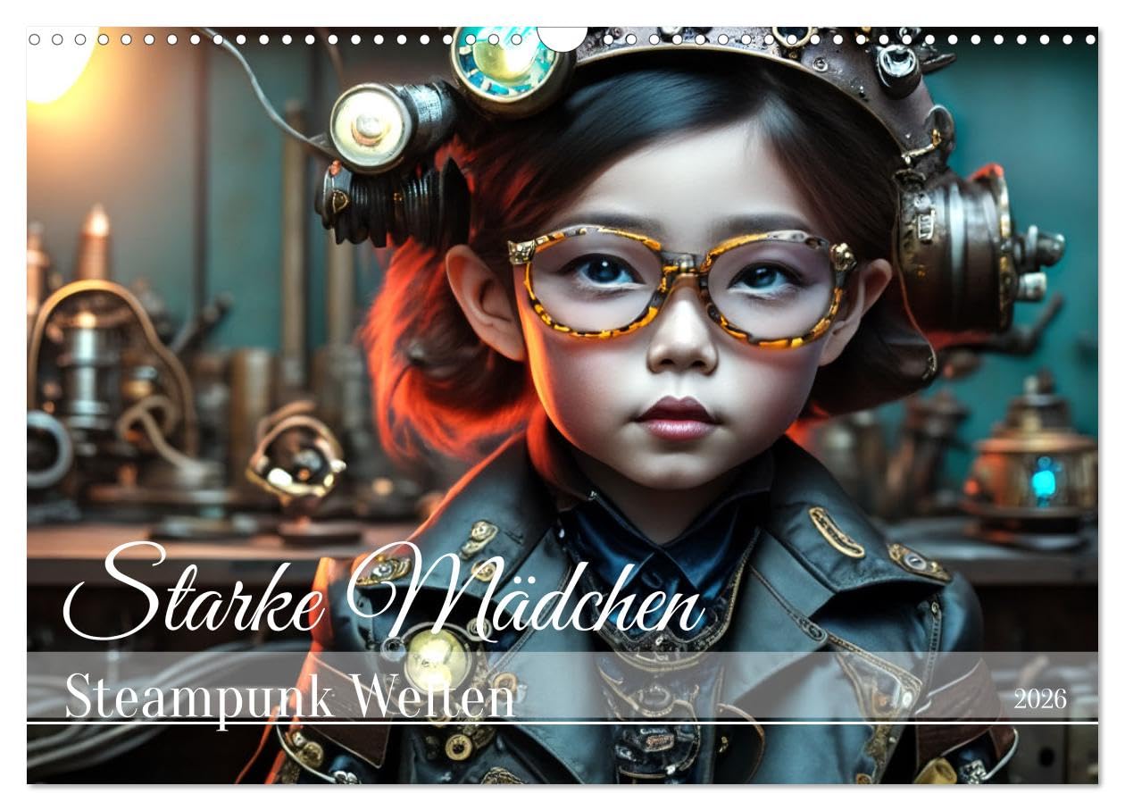 Starke Mädchen - Steampunk Welten (Wandkalender 2026 DIN A3 quer), CALVENDO Monatskalender Social Sciences