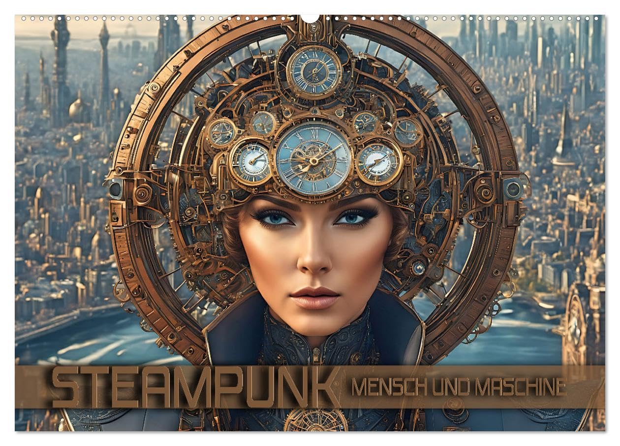 Steampunk - Mensch und Maschine (Wandkalender 2026 DIN A2 quer), CALVENDO Monatskalender Books