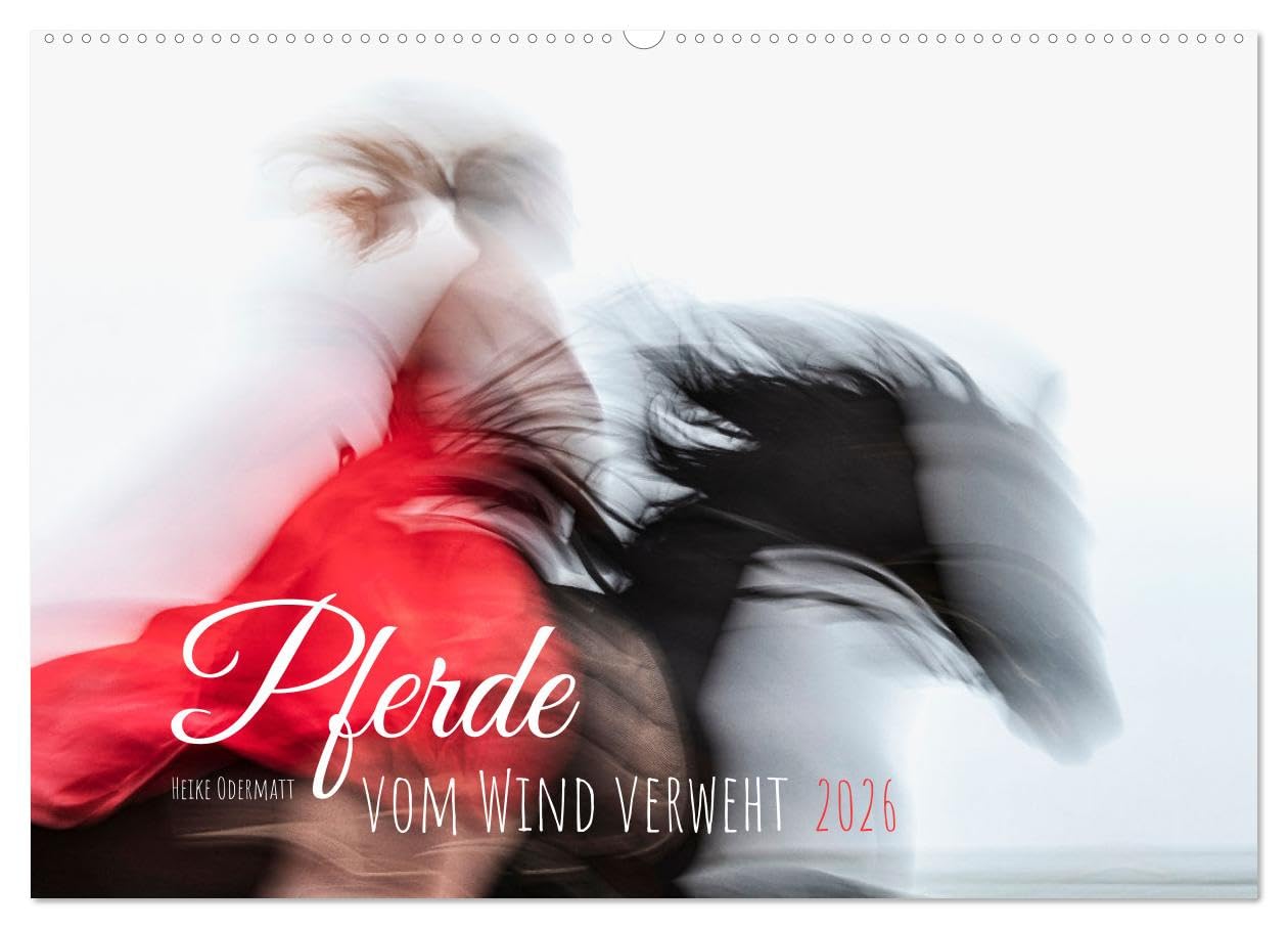 Pferde vom Wind verweht (Wandkalender 2026 DIN A2 quer), CALVENDO Monatskalender Photography