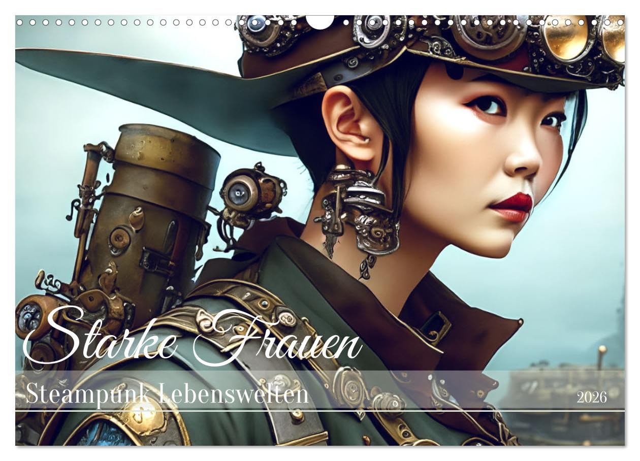 Starke Frauen - Steampunk Lebenswelten (Wandkalender 2026 DIN A3 quer), CALVENDO Monatskalender Leisure, Home & Garden
