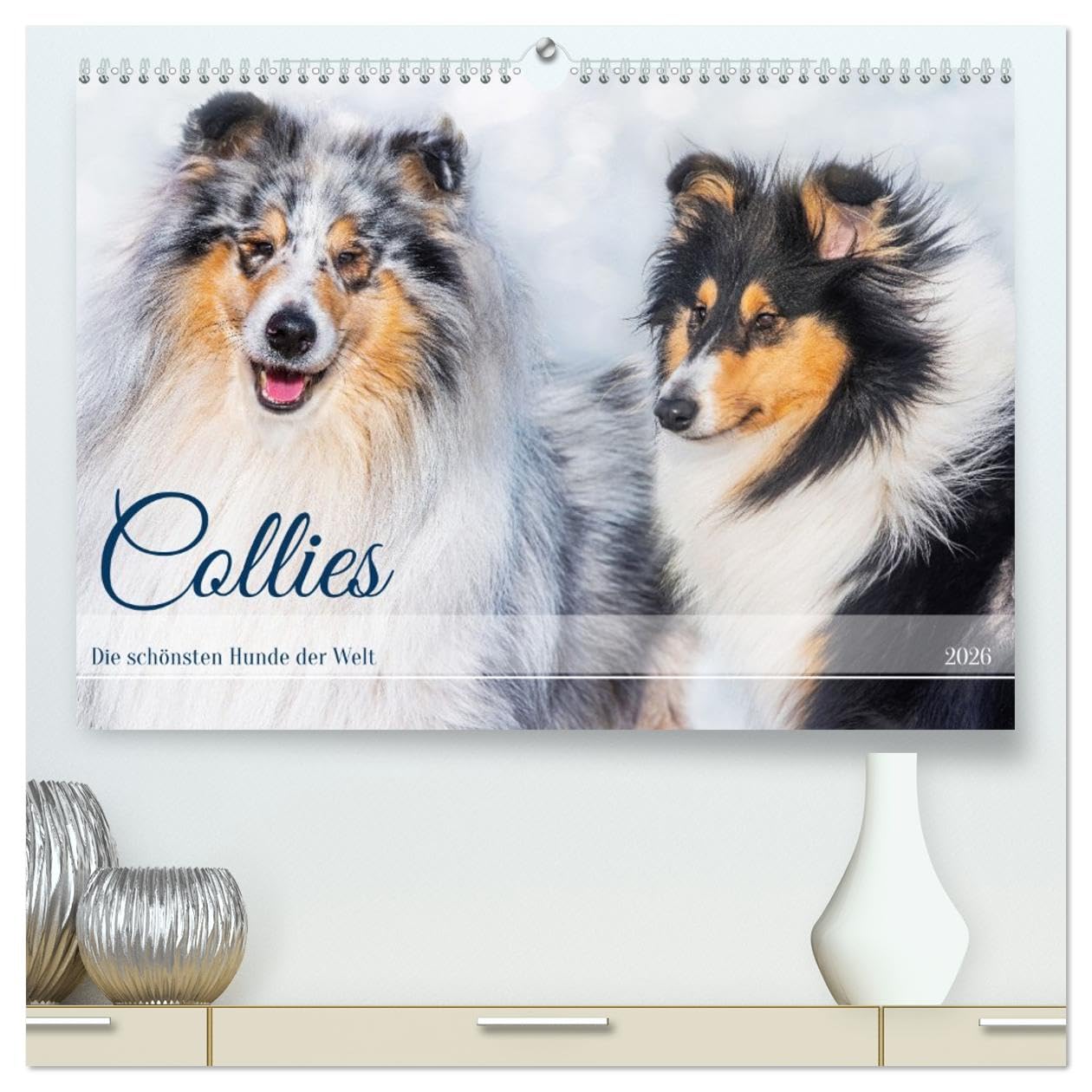 Collies - die schönsten Hunde der Welt (hochwertiger Premium Wandkalender 2026 DIN A2 quer), Kunstdruck in Hochglanz Natural Sciences