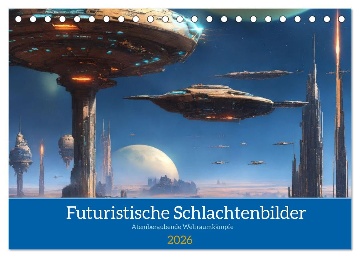 Futuristische Weltraumschlachten (Tischkalender 2026 DIN A5 quer), CALVENDO Monatskalender Contemporary literature