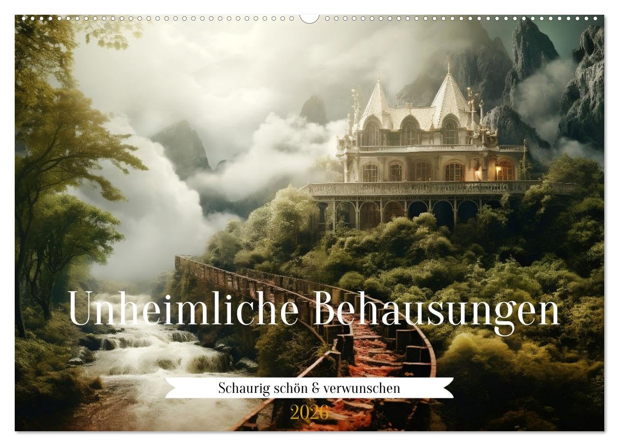 Unheimliche Behausungen (Wandkalender 2026 DIN A2 quer), CALVENDO Monatskalender Leisure, Home & Garden