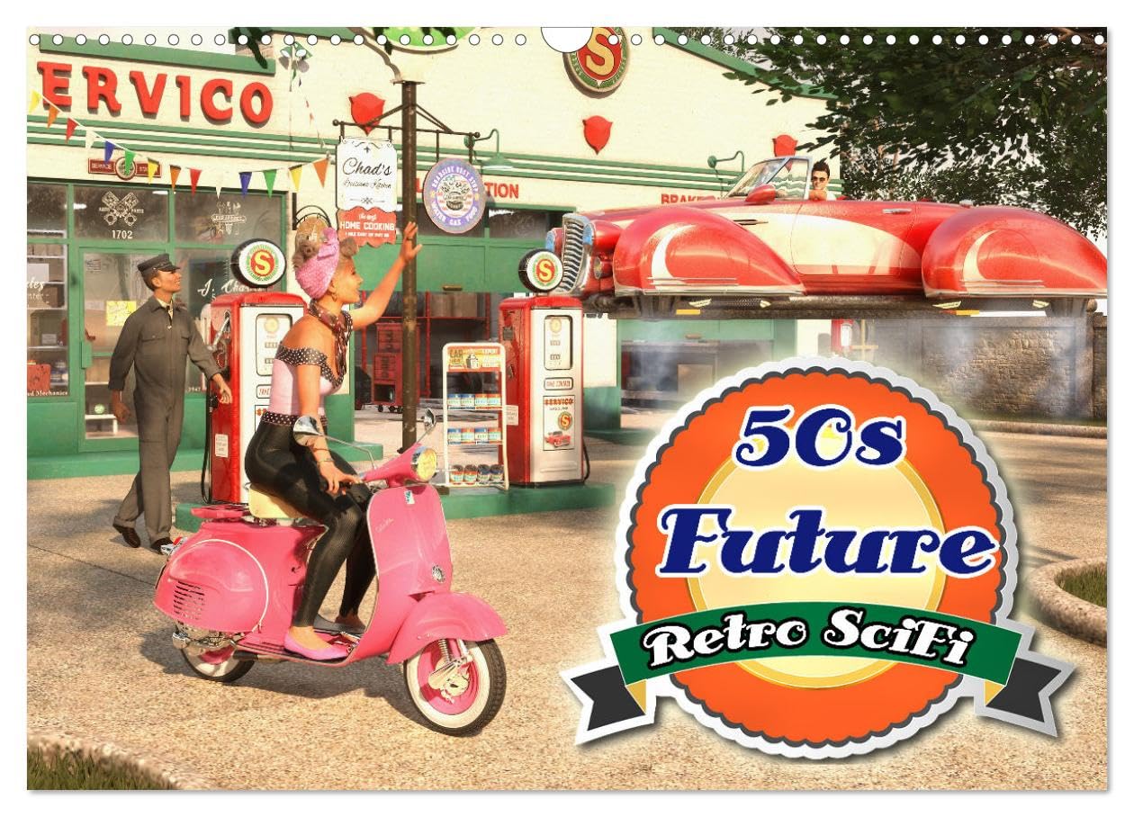 50s Future - Retro SciFi (Wandkalender 2026 DIN A3 quer), CALVENDO Monatskalender Books
