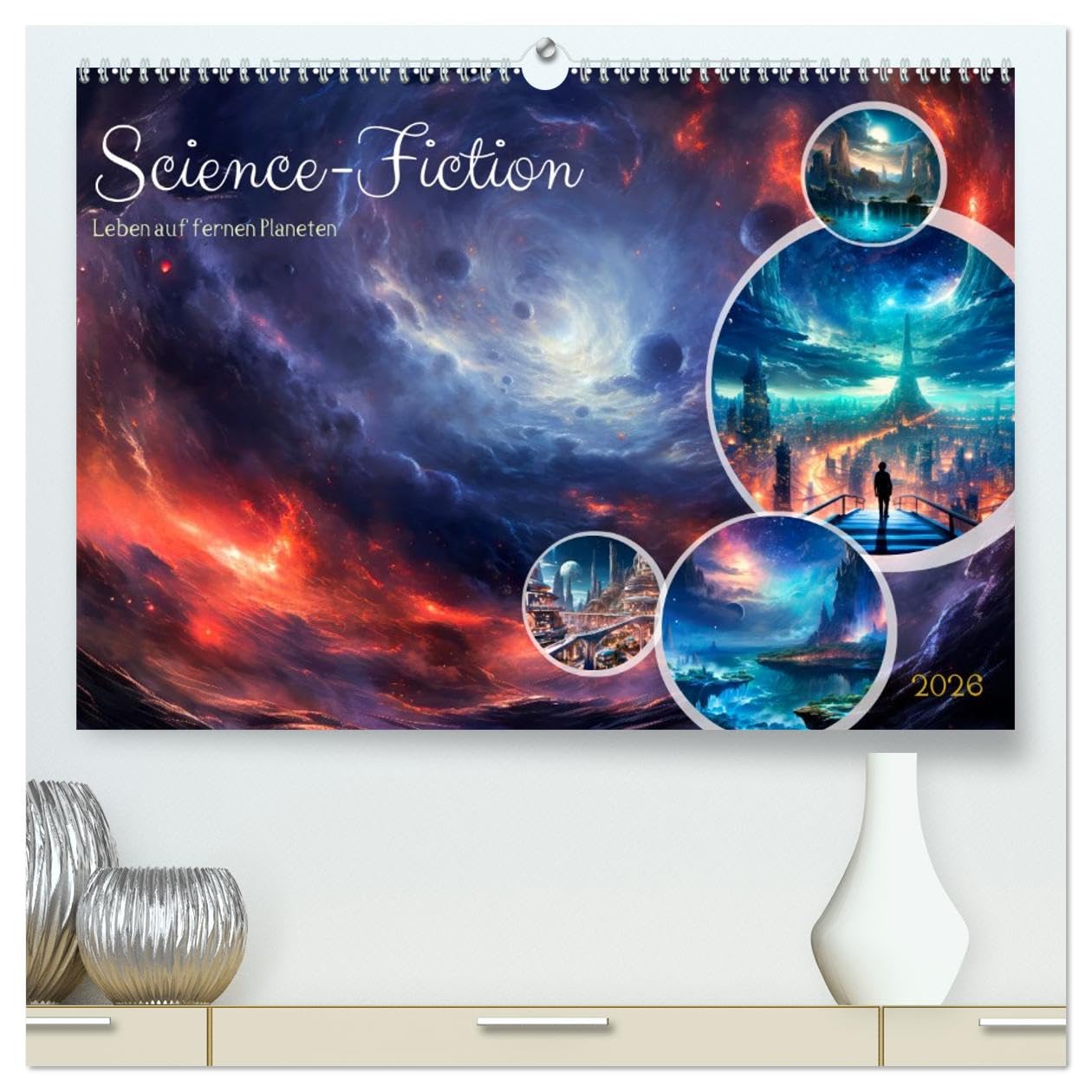 SCIENCE-FICTION Leben auf fernen Planeten (hochwertiger Premium Wandkalender 2026 DIN A2 quer), Kunstdruck in Hochglanz Leisure, Home & Garden