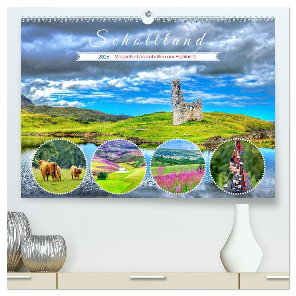 Schottland - Magische Landschaften der Highlands (hochwertiger Premium Wandkalender 2026 DIN A2 quer), Kunstdruck in Hochglanz Leisure, Home & Garden