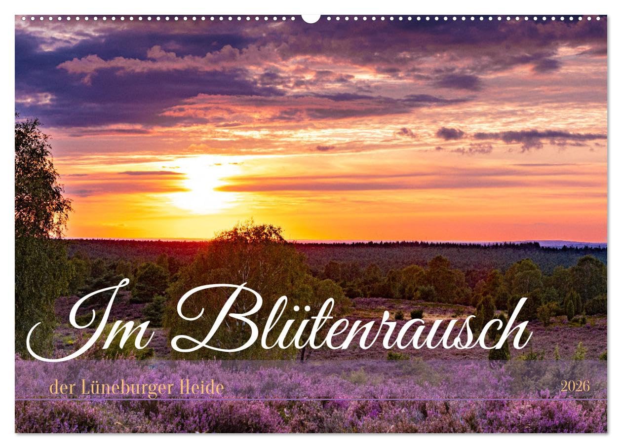 Im Blütenrausch der Lüneburger Heide (Wandkalender 2026 DIN A2 quer), CALVENDO Monatskalender Natural Sciences