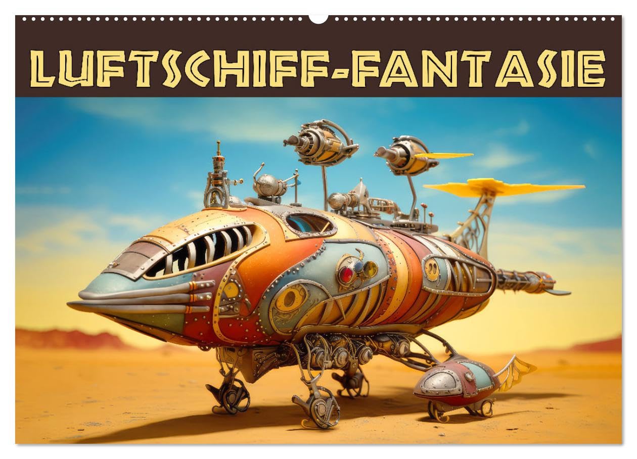 Luftschiff-Fantasie (Wandkalender 2026 DIN A2 quer), CALVENDO Monatskalender Calendars