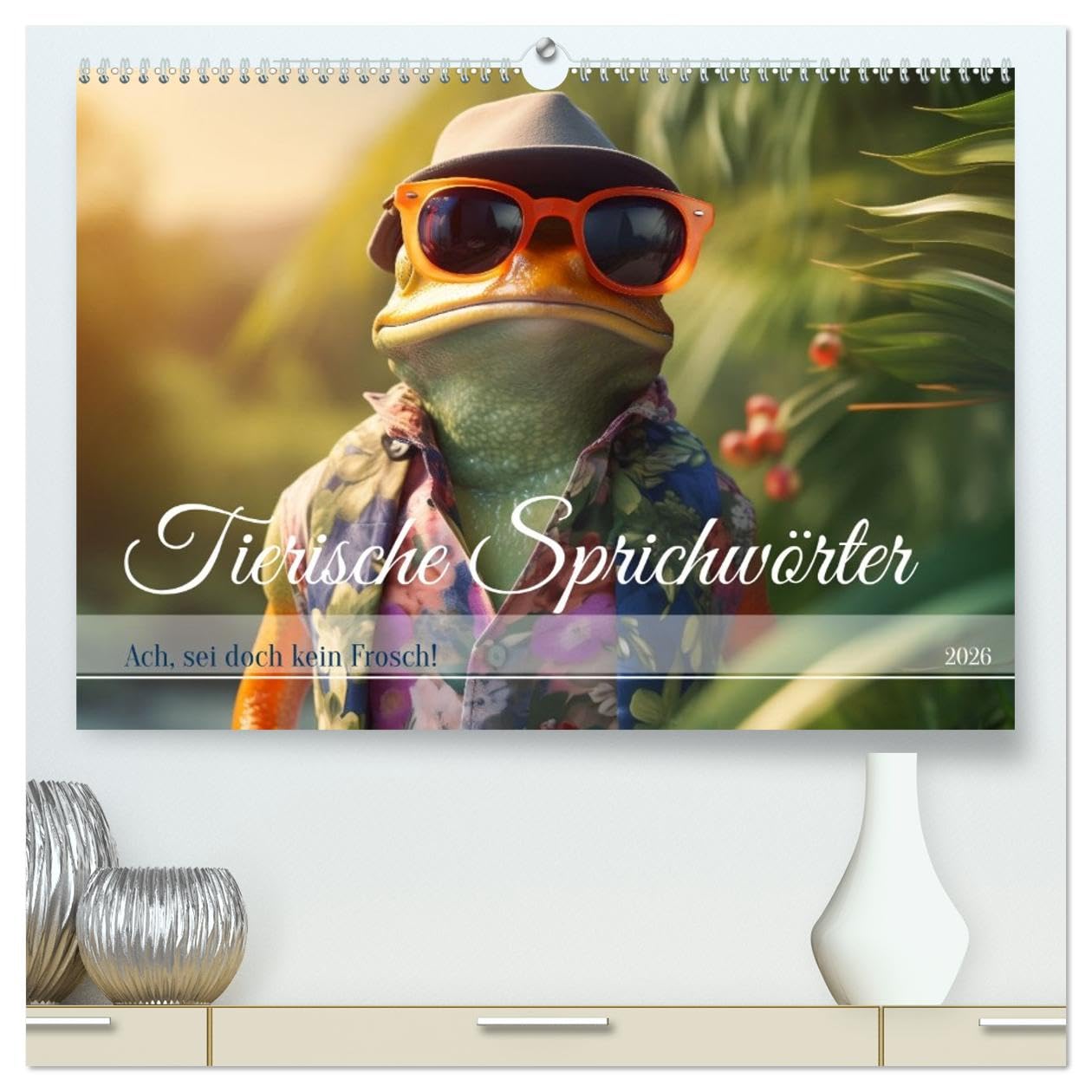 Tierische Sprichwörter (hochwertiger Premium Wandkalender 2026 DIN A2 quer), Kunstdruck in Hochglanz Natural Sciences