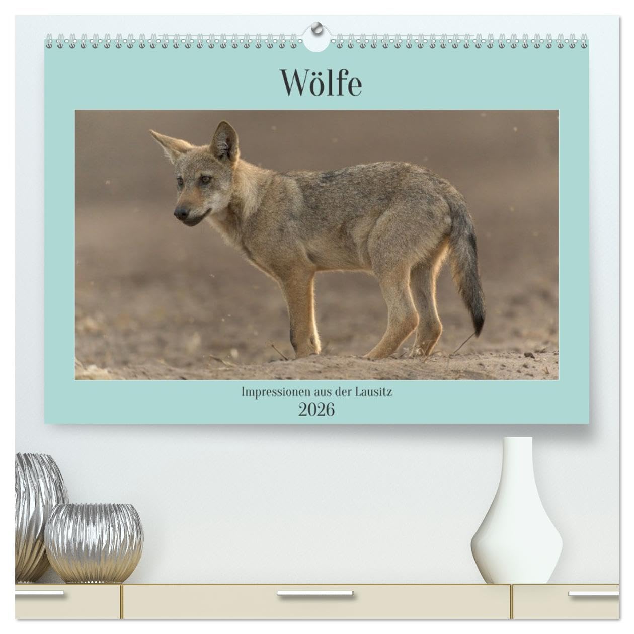 Wölfe, Impressionen aus der Lausitz (hochwertiger Premium Wandkalender 2026 DIN A2 quer), Kunstdruck in Hochglanz Business & Technology