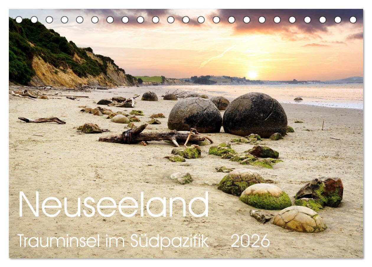 Neuseeland Trauminsel im Südpazifik (Tischkalender 2026 DIN A5 quer), CALVENDO Monatskalender Calendars